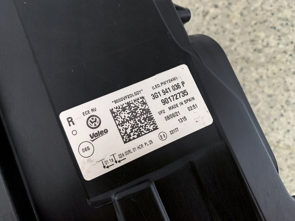 Frontscheinwerfer VW Passat B8 3G1941036 LED Rechts Scheinwerfer Headlight