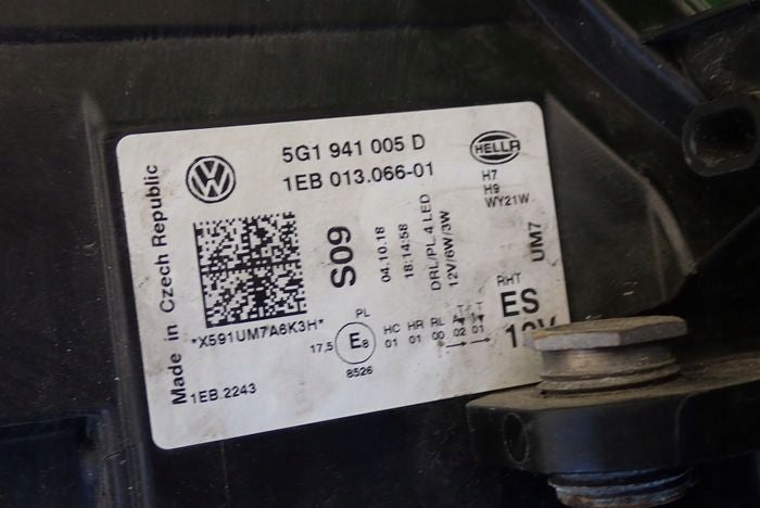 Frontscheinwerfer VW Golf VII 5G1941005D Links Scheinwerfer Headlight SCH2866178374cy