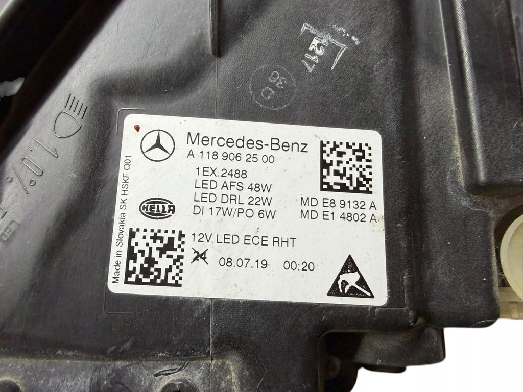 Frontscheinwerfer Mercedes-Benz Cla A1189062500 LED Links Scheinwerfer Headlight SCH9595787451ai