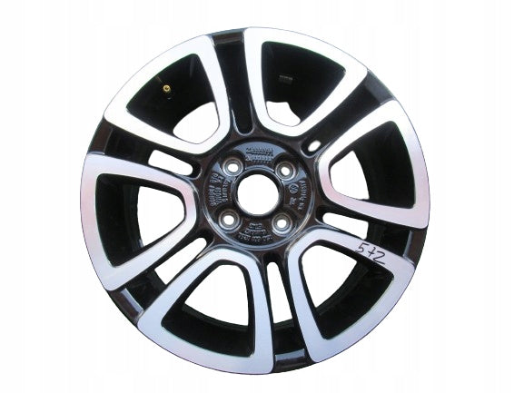 1x Alufelge 16 Zoll 6.0" 4x100 43ET Glanz Schwarz 1S0601025 Skoda Citigo Up!