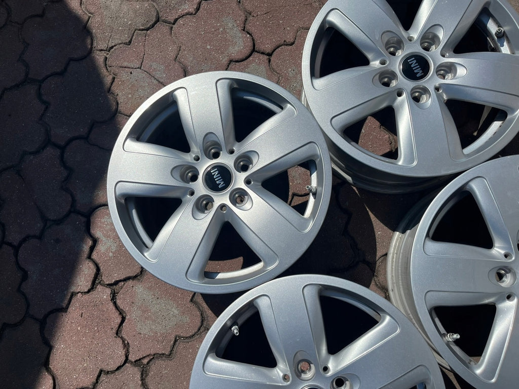4x Alufelge 16 Zoll 7.0" 5x112 52ET Glanz Silber 6856043 Mini Rim Wheel FEL5970954084bt