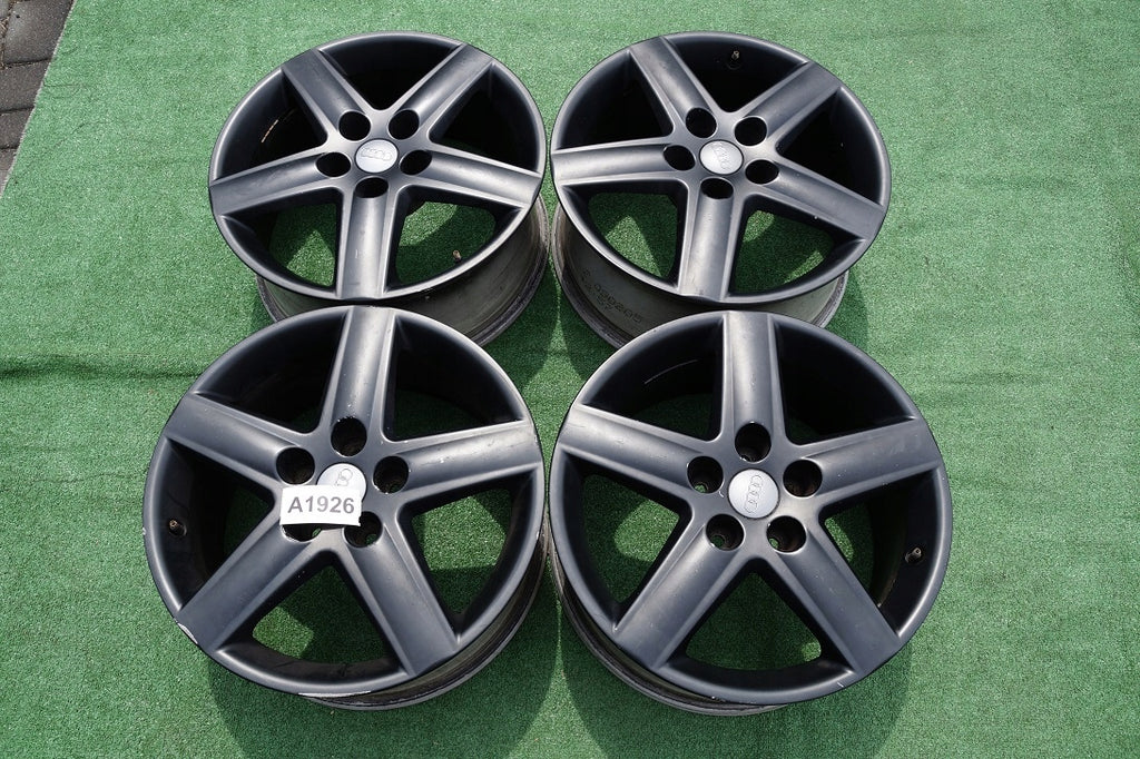 4x Alufelge 17 Zoll 7.5" 5x112 45ET Matt Schwarz 4F0601025AF Audi C6 A4 B7 FEL1390640609zm
