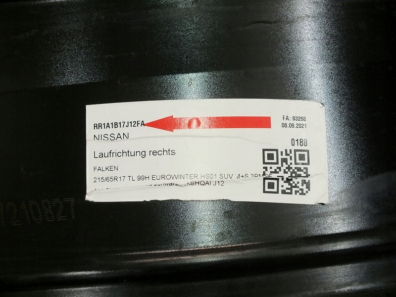 1x Alufelge 17 Zoll 7.0" 5x114.3 40ET Glanz Schwarz KB409-6U200 Nissan Qashqai FEL9129075586ik