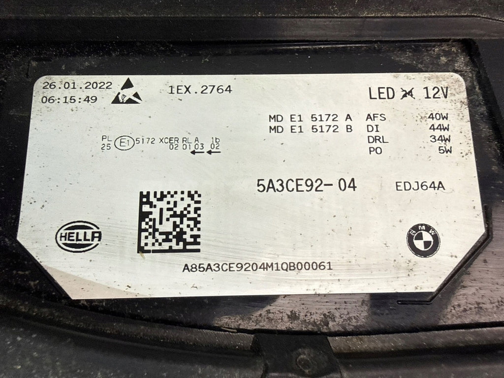 Frontscheinwerfer BMW IX I20 5A3CE92-04 LED Rechts Scheinwerfer Headlight SCH7466153113iw