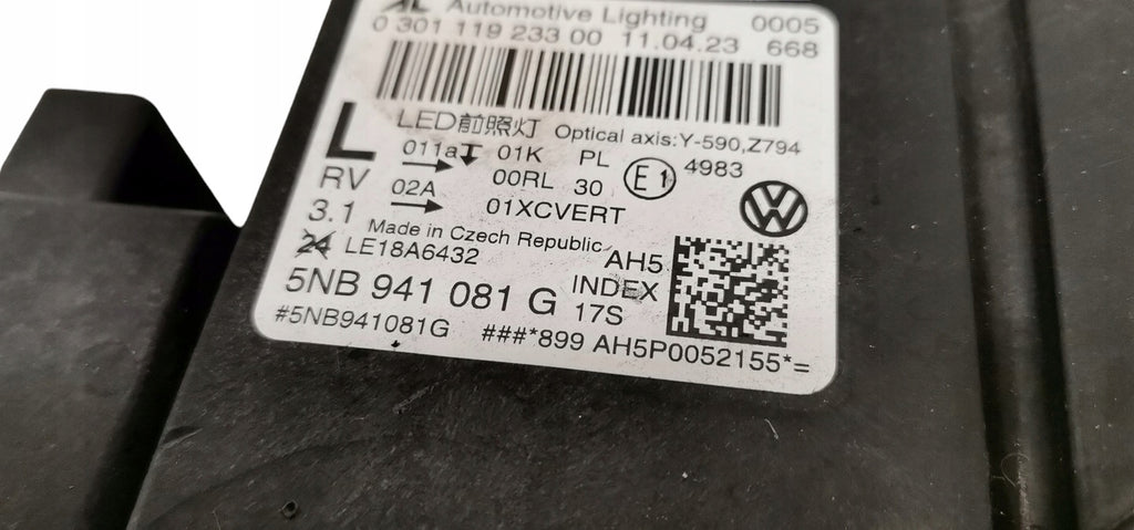 Frontscheinwerfer VW Tiguan 5NB941081G Full LED Links Scheinwerfer Headlight SCH5051413896ld