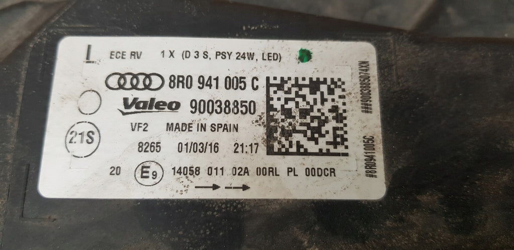 Frontscheinwerfer Audi Q5 8R0941005C LED Links Scheinwerfer Headlight