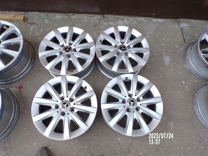 4x Alufelge 16 Zoll 6.5" 5x112 49ET Matt Silber A2464010500 Mercedes-Benz W246 FEL7748670647jk