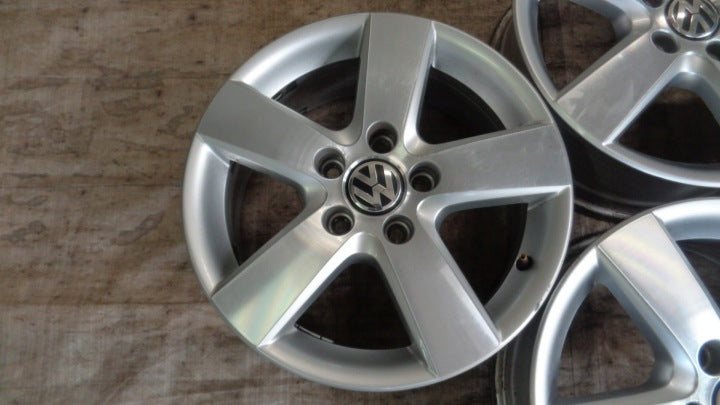 4x Alufelge 16 Zoll 6.5" 5x112 50ET 1K0601025CB Seat I Passat Touran Caddy FEL6881834740hp