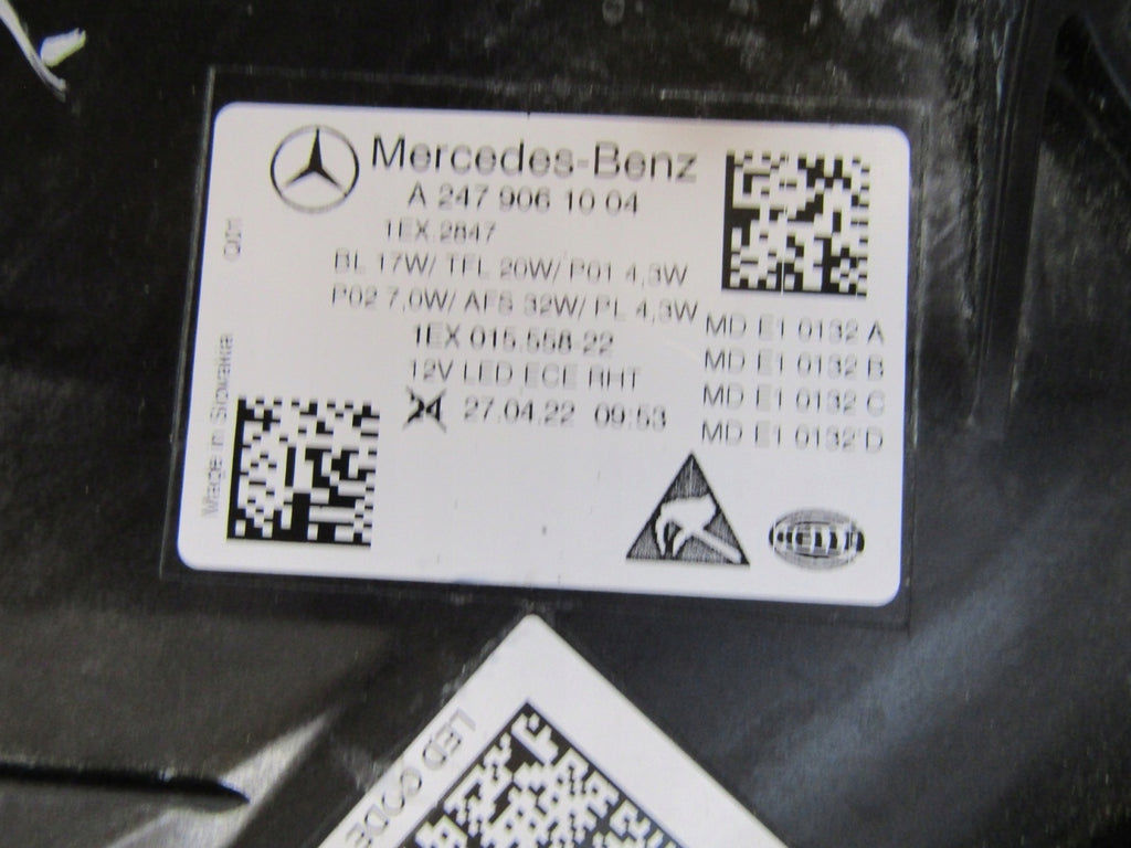 Frontscheinwerfer Mercedes-Benz W247 A2479061004 LED Rechts Headlight SCH5578279925xb