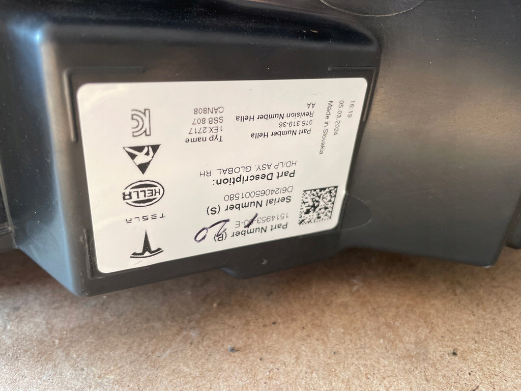 Frontscheinwerfer Tesla Model 3 1514953-00-E LED Rechts Scheinwerfer Headlight SCH2602020391qf