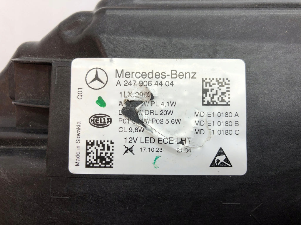 Frontscheinwerfer Mercedes-Benz W247 A2479064404 Ein Stück (Rechts oder Links) SCH4589632898uj