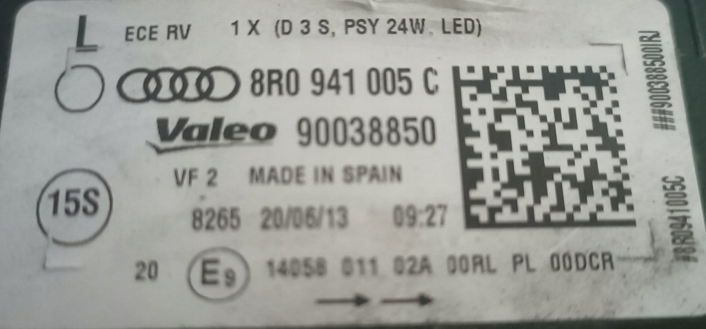 Frontscheinwerfer Audi Q5 8R0941005C 8R0941006C Xenon Rechts oder Links