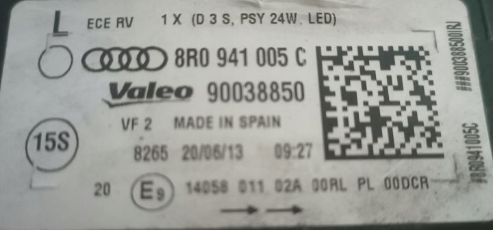 Frontscheinwerfer Audi Q5 8R0941005C 8R0941006C Xenon Links Headlight SCH4438268887se