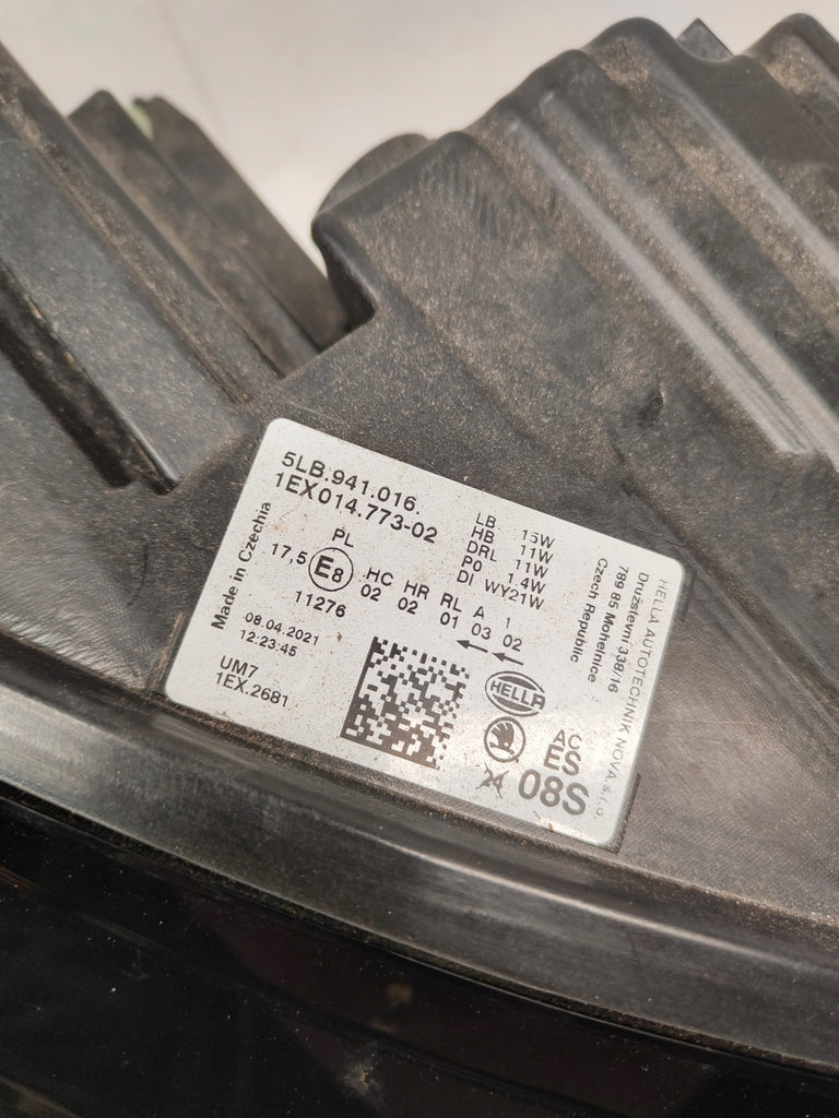 Frontscheinwerfer Skoda Enyaq 5LB941016 LED Rechts Scheinwerfer Headlight