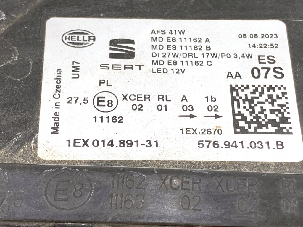 Frontscheinwerfer Cupra Ateca 576941031B Links Scheinwerfer Headlight