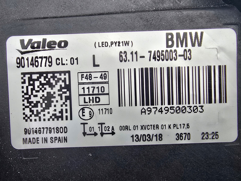 Frontscheinwerfer BMW X1 F48 6311-7495003-03 Full LED Links Headlight SCH8341383391mc