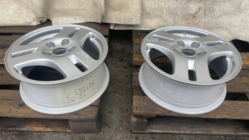 1x Alufelge 16 Zoll 6.5" 5x110 Glanz Silber 5063656 Saab I Rim Wheel FEL6342451243jj