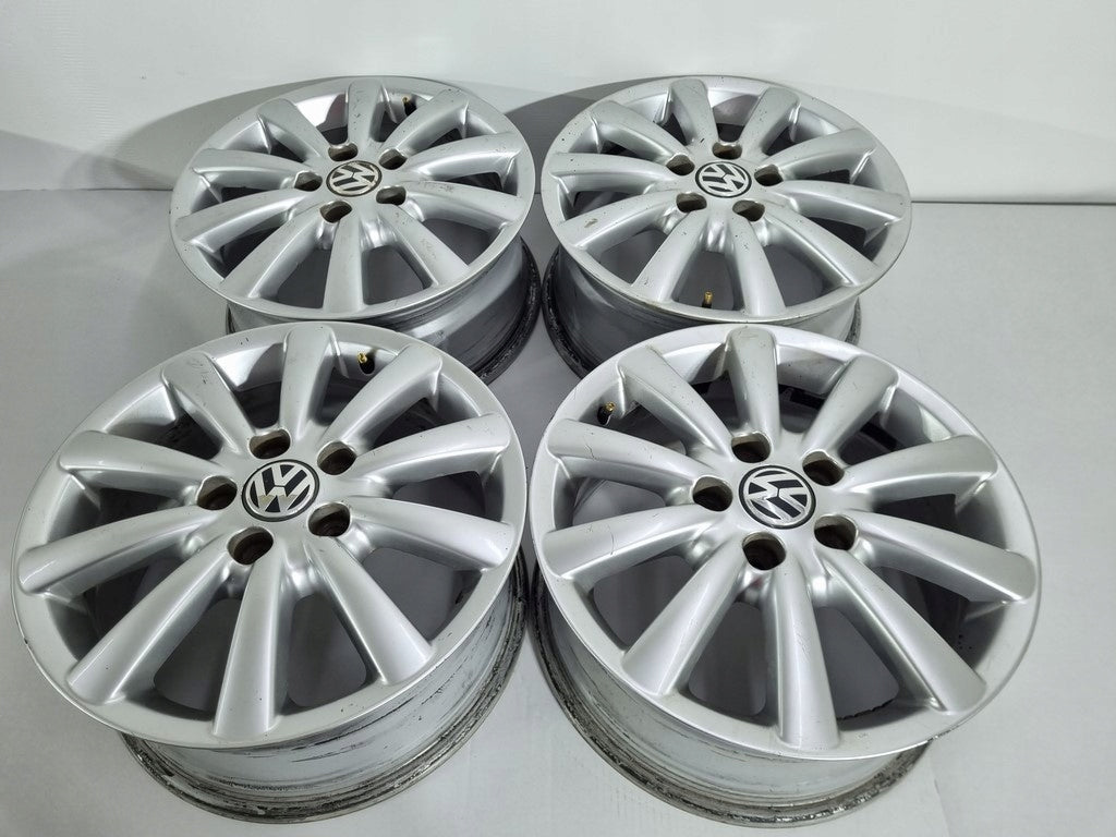 4x Alufelge 16 Zoll 7.0" 5x112 59ET Silber 7M3601025G VW I Rim Wheel FEL5779121852xj