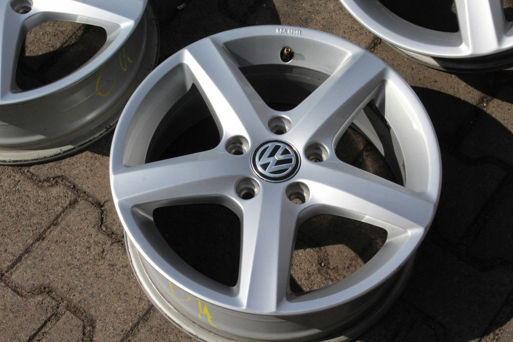 4x Alufelge 16 Zoll 6.0" 5x112 48ET Glanz Silber 5G0601025CE VW Golf Vii FEL3465243100xx