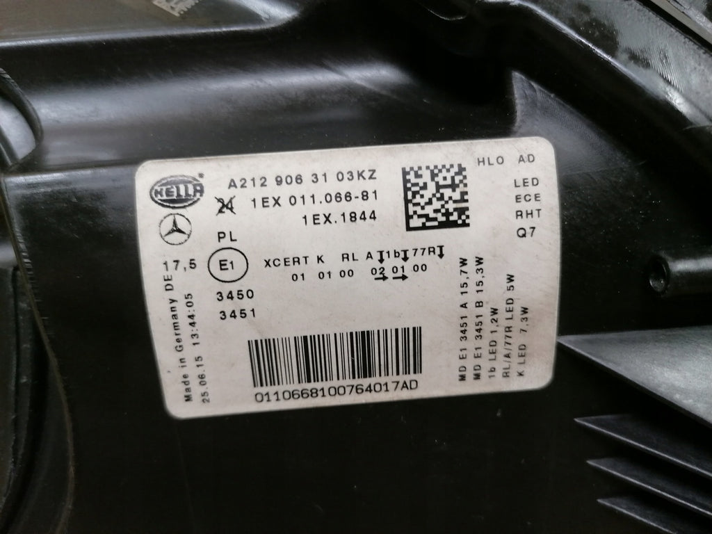 Frontscheinwerfer Mercedes-Benz W212 A2129063103KZ Full LED Rechts oder Links SCH8734123013gm