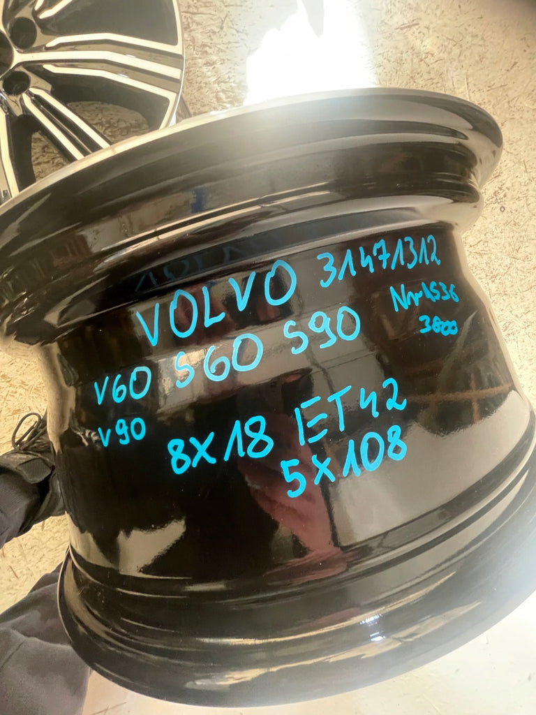 4x Alufelge 18 Zoll 8.0" 5x108 42ET Glanz Schwarz 31471312 Volvo V60 S60 FEL6214095228cl