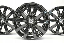 Laden Sie das Bild in den Galerie-Viewer, 4x Alufelge 17 Zoll 7.0" 5x112 54ET Glanz Schwarz 5K0601025F VW Golf VI Touran FEL3991160804yd