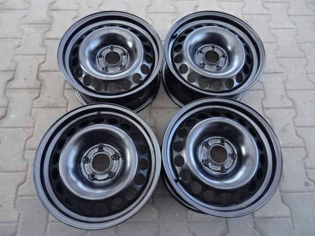 4x Alufelge 16 Zoll 7.5" 5x112 45ET Glanz Schwarz Audi A4 Rim Wheel