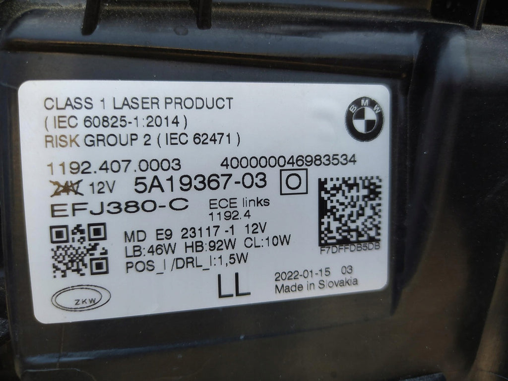 Frontscheinwerfer BMW G22 G23 G26 5A19367 Laser Links Scheinwerfer Headlight SCH6266626766jx