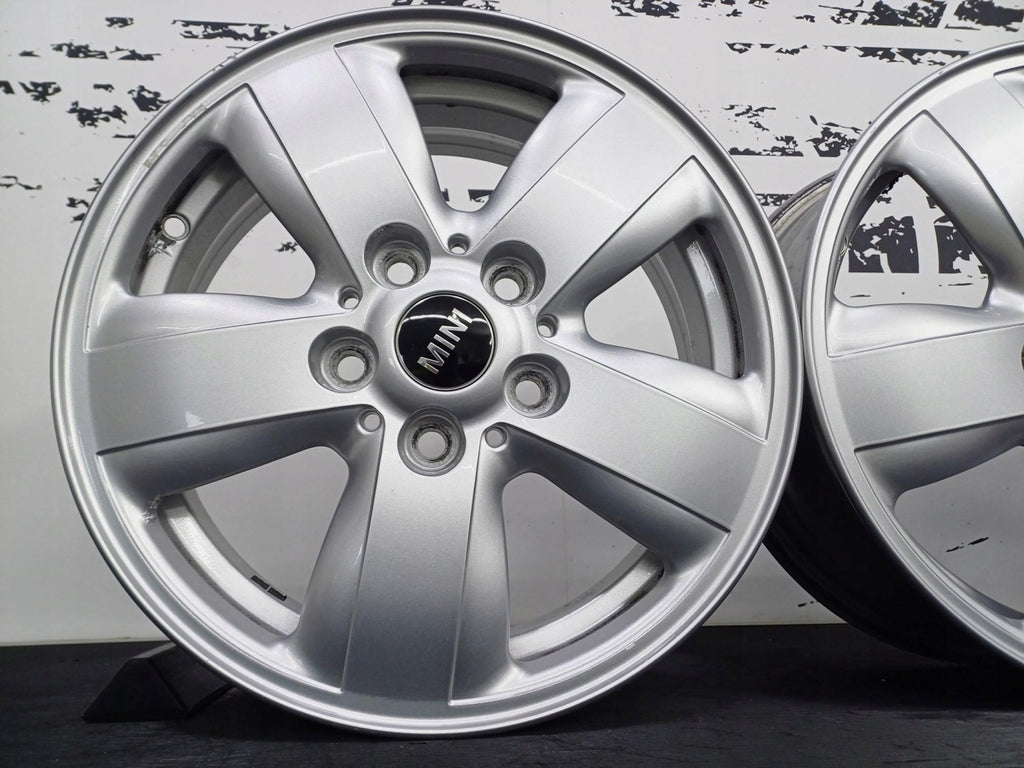 4x Alufelge 15 Zoll 5.5" 5x112 46ET Glanz Silber 6855110 Mini Rim Wheel FEL2690844308dy