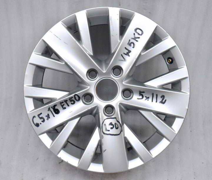 1x Alufelge 16 Zoll 6.5" 5x112 50ET 5K0601025AL VW Golf Touran Rim Wheel FEL1315964149aj