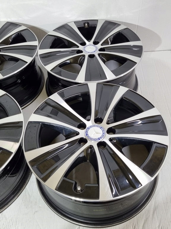 4x Alufelge 18 Zoll 8.0" 5x112 43ET Glanz Schwarz A2134013700 Mercedes-Benz FEL6962711007uq