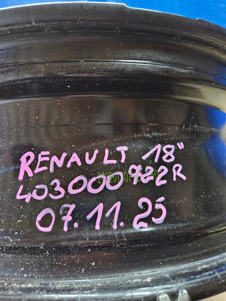 1x Alufelge 18 Zoll 6.5" 5x114.3 32ET 403000722R Dacia Duster Rim Wheel FEL3720998202ds