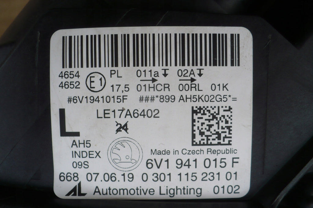 Frontscheinwerfer Skoda Fabia III 6V1941015F LED Links Scheinwerfer Headlight SCH2680082805qc