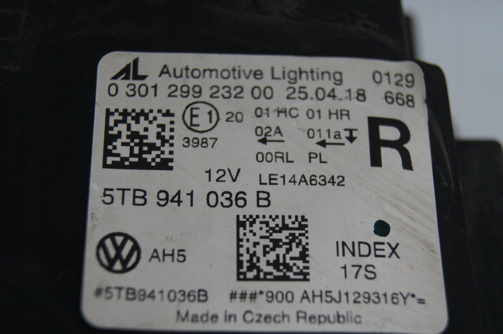 Frontscheinwerfer VW Touran 5TB941036B LED Rechts Scheinwerfer Headlight SCH4622365798gw