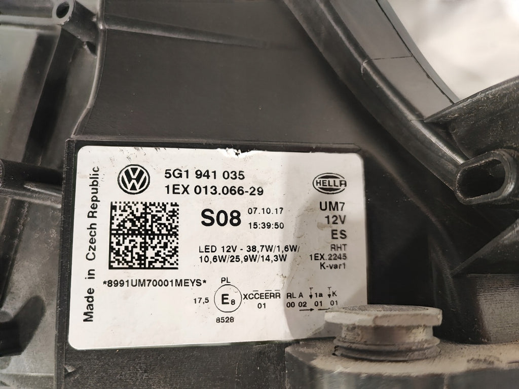 Frontscheinwerfer VW Golf VII 5G1941035 Full LED Links Scheinwerfer Headlight SCH4903392028zt