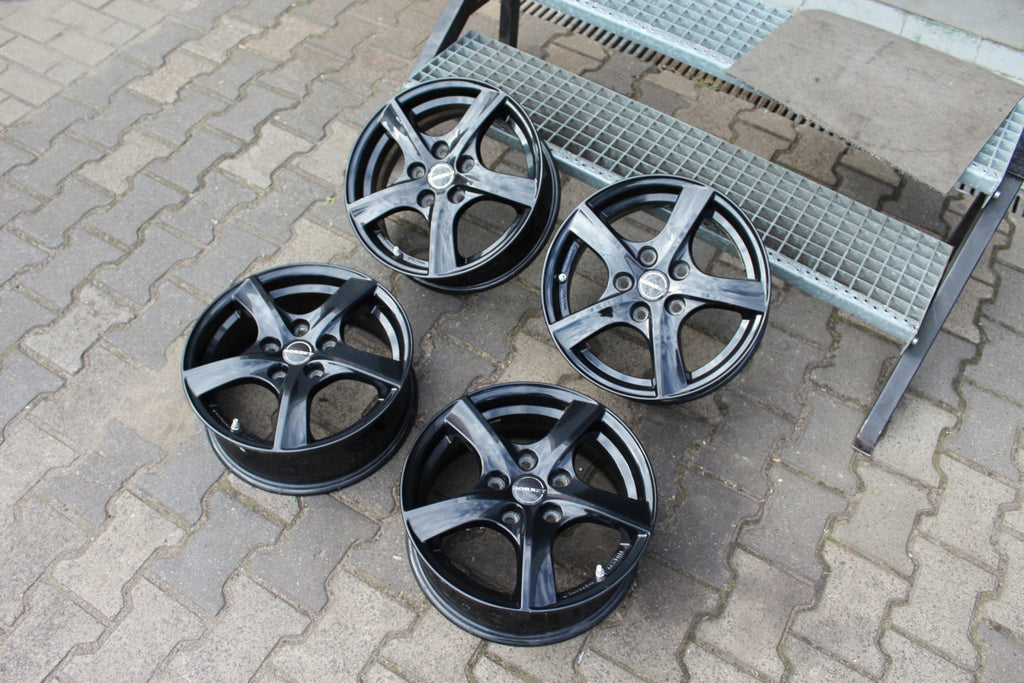 4x Alufelge 15 Zoll 5.5" 5x112 46ET Glanz Schwarz Audi I Rim Wheel FEL8452208896gk