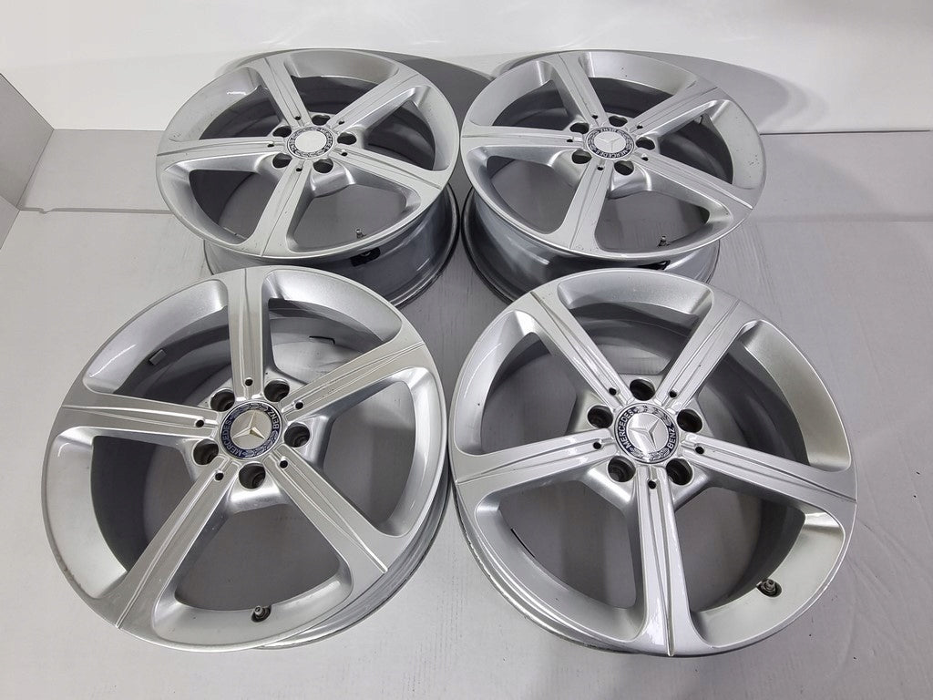 4x Alufelge 17 Zoll 6.5" 5x112 44ET Glanz Silber A1774011200 Mercedes-Benz Cla FEL1381032727wo