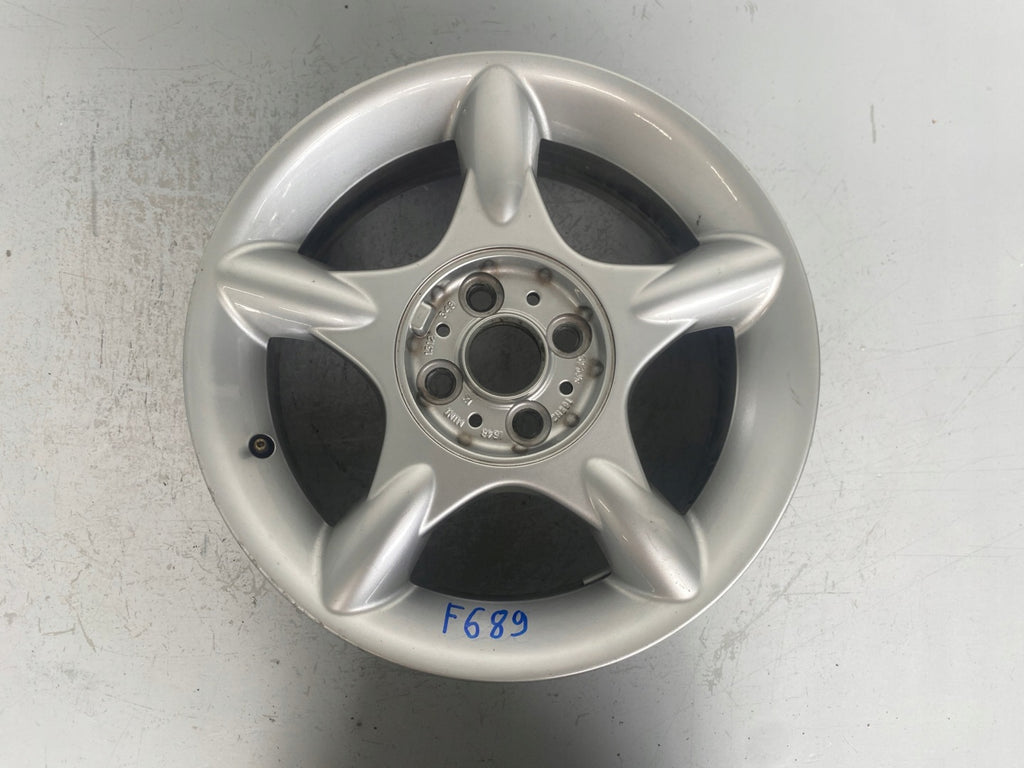 1x Alufelge 16 Zoll 6.5" 4x100 48ET Glanz Silber Mini R50 Rim Wheel FEL8406700306ti