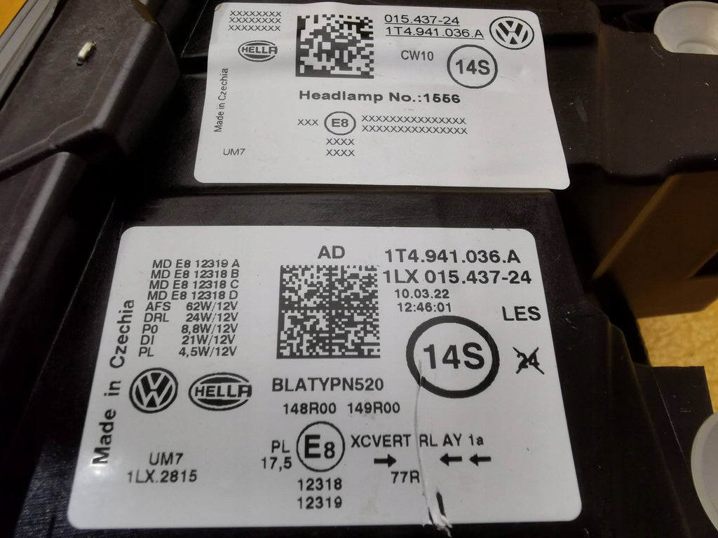 Frontscheinwerfer VW I 1T4941036A LED Rechts Scheinwerfer Headlight SCH7669149323nx