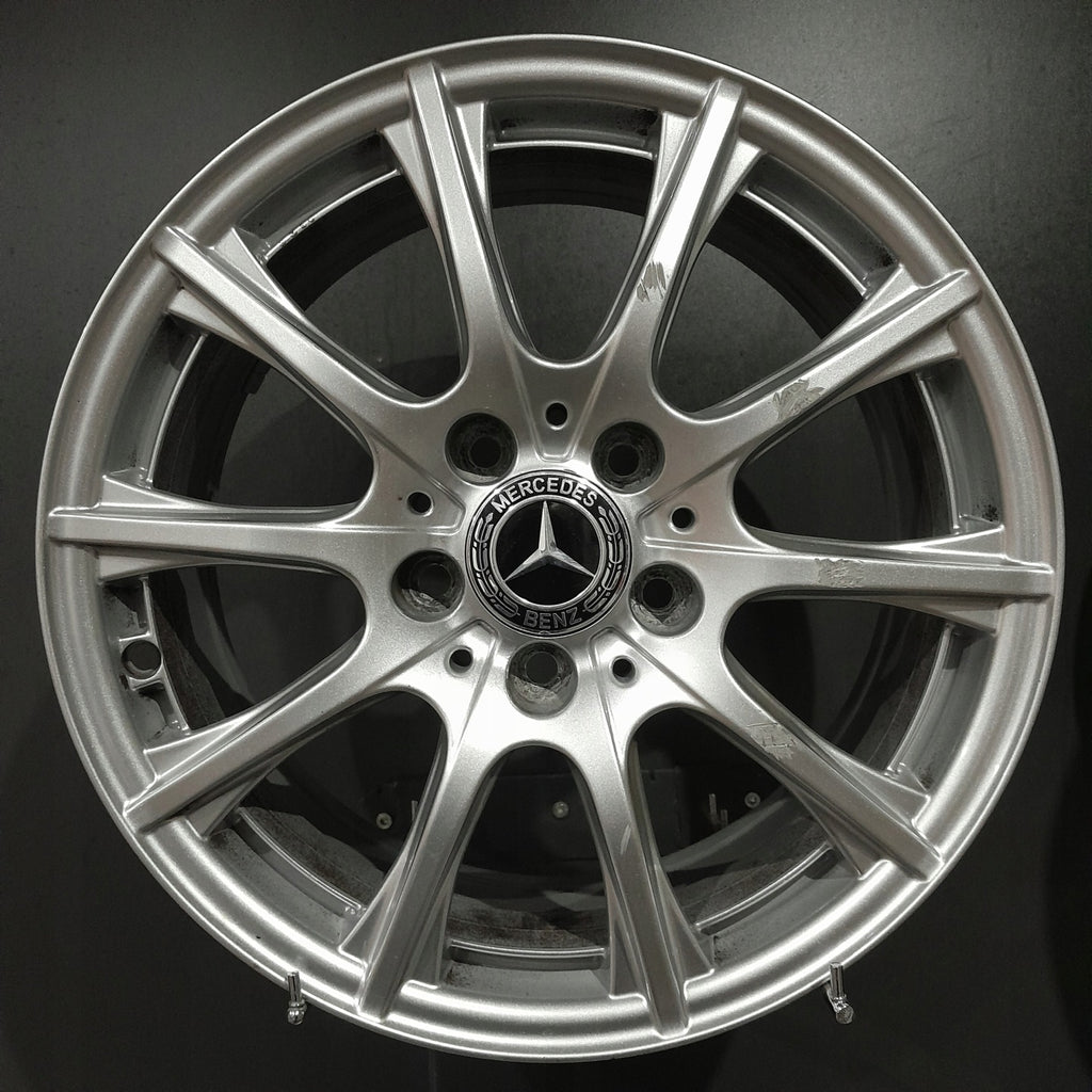 4x Alufelge 16 Zoll 6.5" 5x112 38ET Glanz Silber A2054012400 Mercedes-Benz W205 FEL9345503988ts