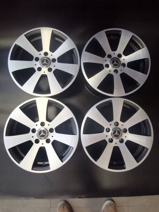 4x Alufelge 16 Zoll 7.0" 5x112 48ET A2044011102 Mercedes-Benz W204 Rim Wheel FEL2997329089xb