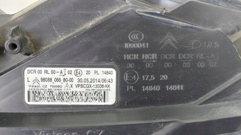 Frontscheinwerfer Citroën Ds5 9808806680 Bi-Xenon Links Scheinwerfer Headlight SCH8010933190wt