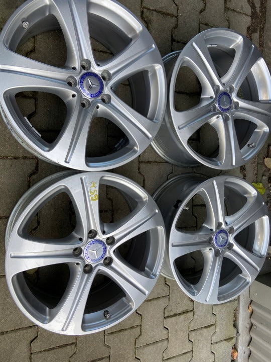 4x Alufelge 18 Zoll 8.0" 5x112 43ET Glanz Silber A2134011400 Mercedes-Benz FEL4162229949xu