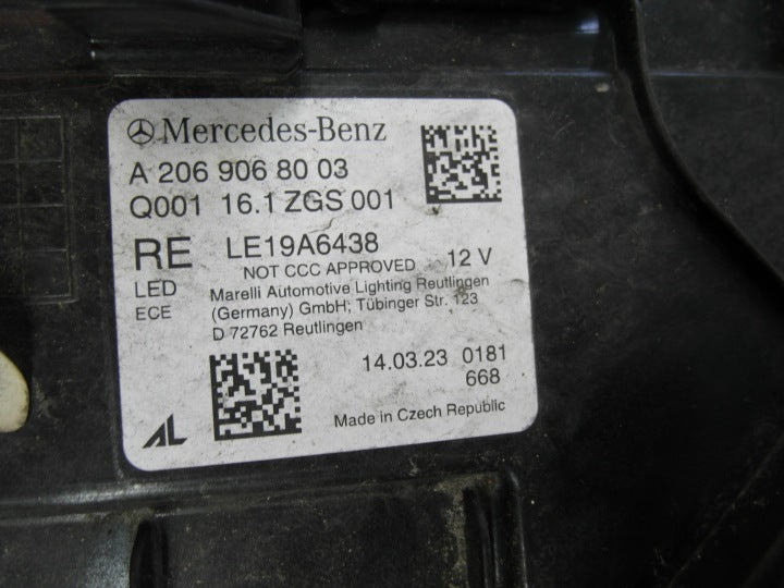 Frontscheinwerfer Mercedes-Benz A2069068003 Full LED Rechts Headlight SCH6054118515ct