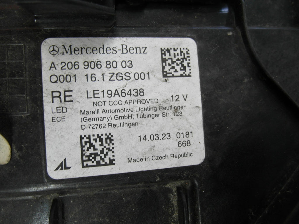 Frontscheinwerfer Mercedes-Benz A2069068003 Full LED Rechts oder Links SCH6054118515ct