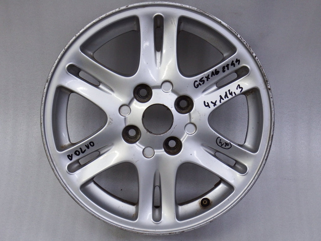 1x Alufelge 16 Zoll 6.5" 4x114.3 44ET Glanz Silber 30866061 Volvo V40 Rim Wheel