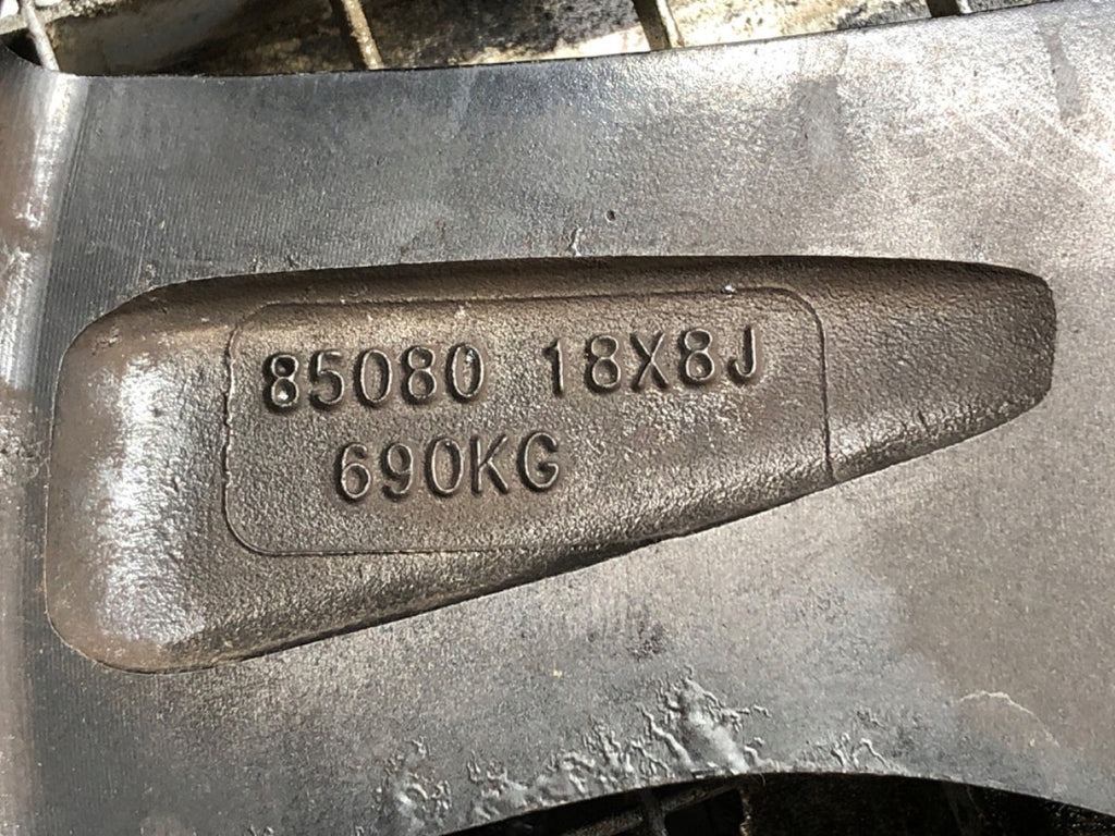 1x Alufelge 18 Zoll 8.0" 4x108 43ET Glanz Schwarz LORK500719 Volvo Rim Wheel