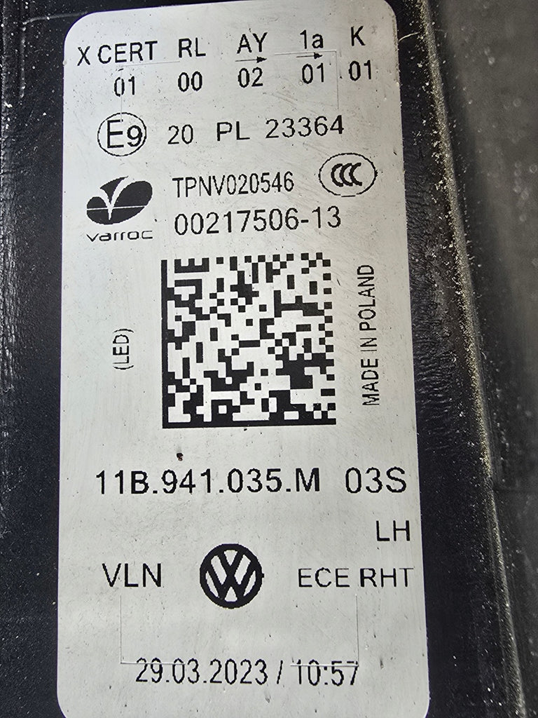 Frontscheinwerfer VW I 11B941035M Links Scheinwerfer Headlight SCH2637463820sy