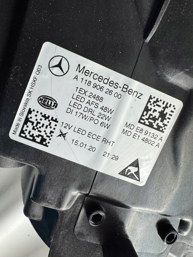 Frontscheinwerfer Mercedes-Benz Cla A1189062600 Full LED Rechts Headlight SCH2714212487uh