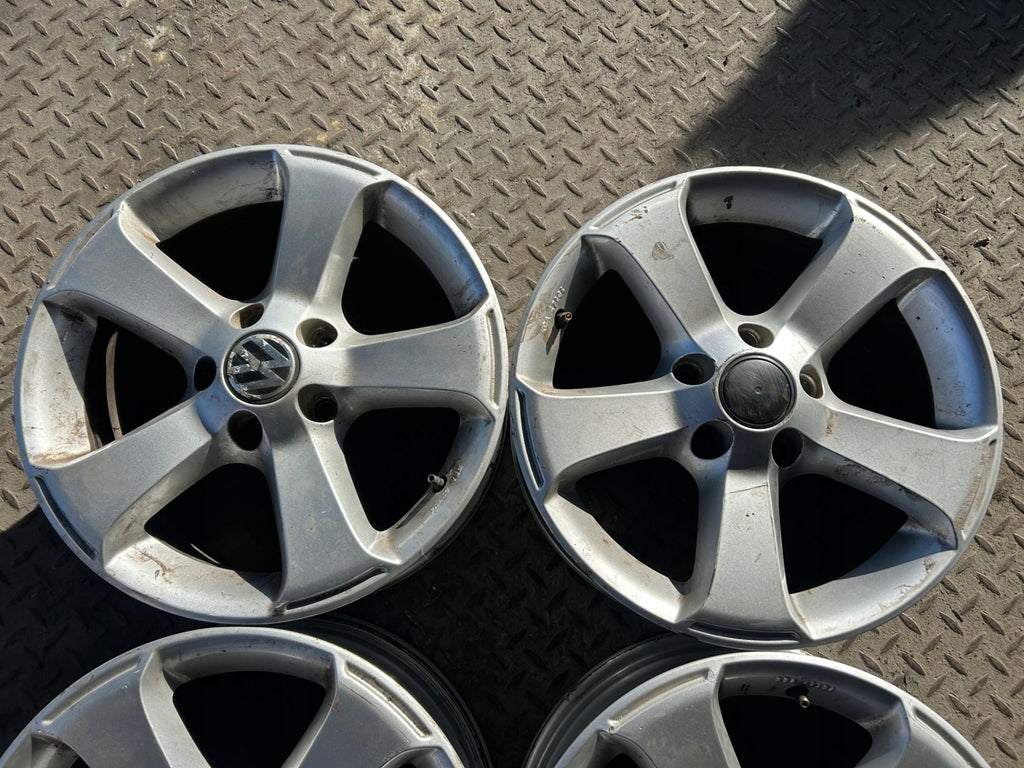 4x Alufelge 16 Zoll 6.5" 5x112 42ET Glanz Silber 3C1071496B VW Rim Wheel FEL2422281939sc
